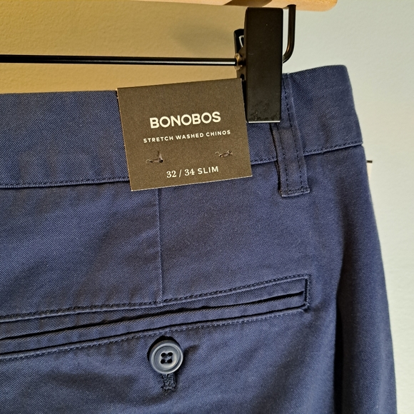 Bonobos Stretch Washed Chinos 32x34 After Midnight Slim Fit. - Picture 4 of 15